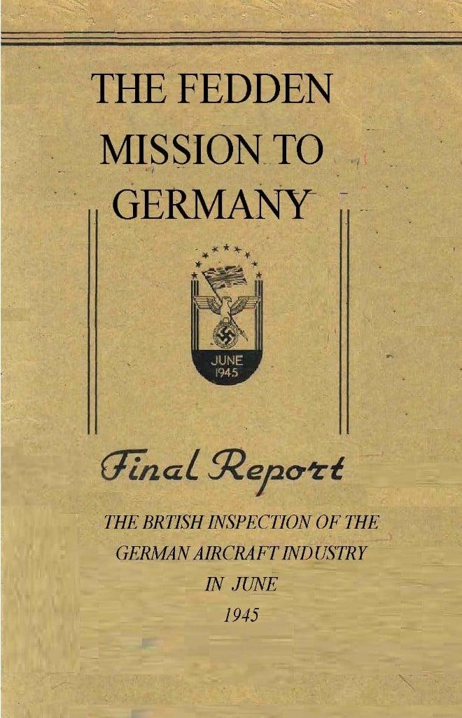 The Fedden Mission to Germany Final Report cover