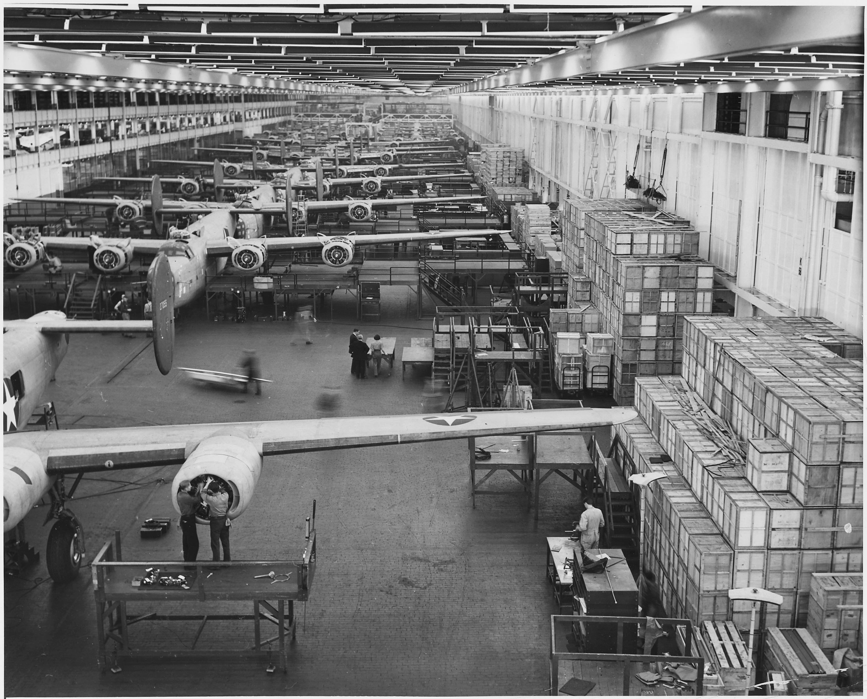 Willow Run assembly line