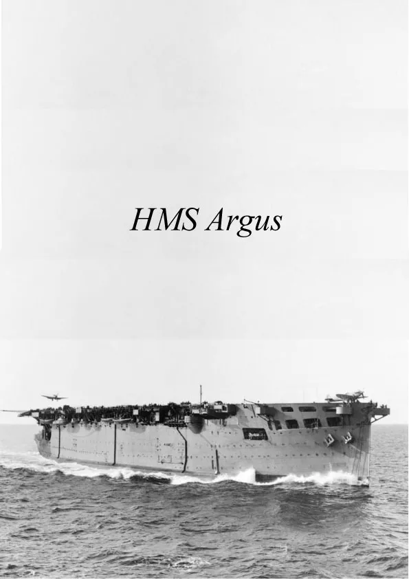 Aircraft Carrier - Beardmore's HMS Argus - ex Conte Rosso cover